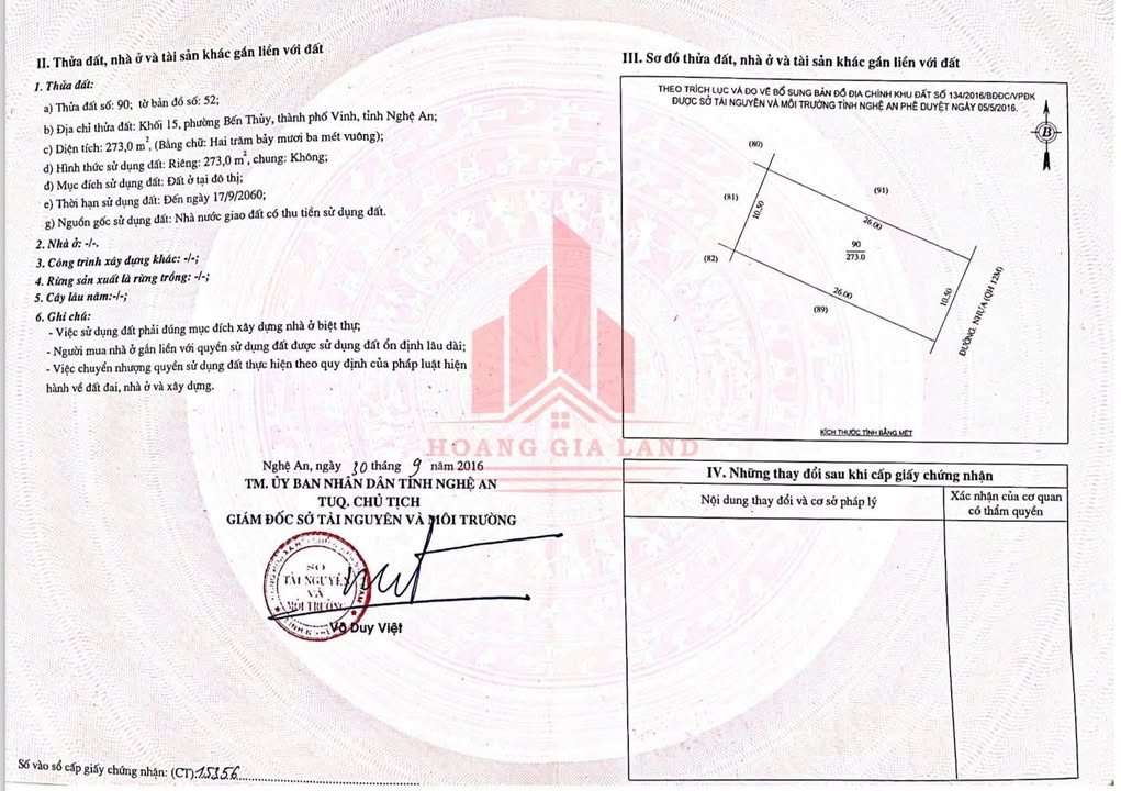 Đất biệt thự Thành Thái Thịnh 273m² - Khu đô thị sang trọng, dân cư văn minh!