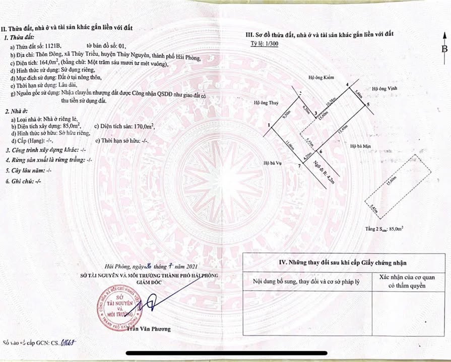 Nhà 2 tầng chính chủ tại Thủy Triều, Thủy Nguyên 165m² giá 2.5 tỷ - Tiện nghi đầy đủ!