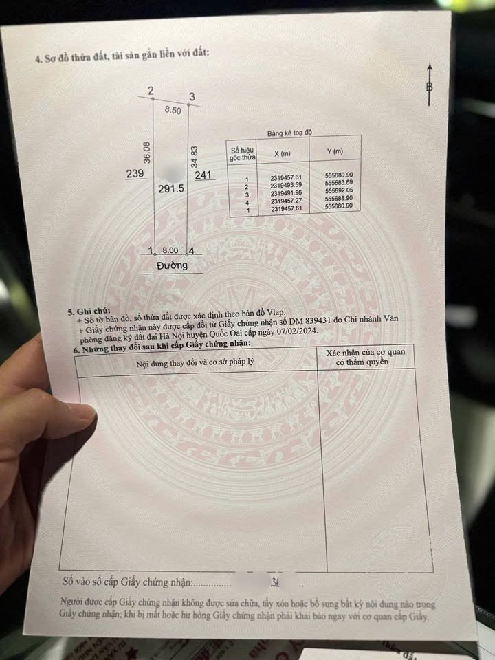 Đất thổ cư 291m² tại Phú Cát, Quốc Oai - Giá cực tốt, đầu tư sinh lời!