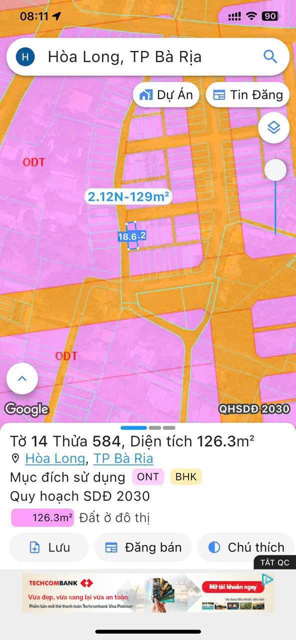 Đất nền Hòa Long - Bà Rịa 110m² giá 1.79 tỷ - Lô góc 2 mặt tiền cực hiếm!