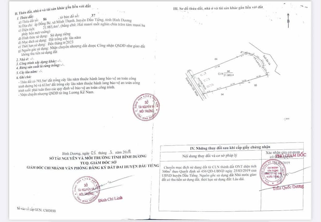 Đất nền Long Hòa Dầu Tiếng 20.000m² giá 2 tỷ - Thích hợp xây xưởng!