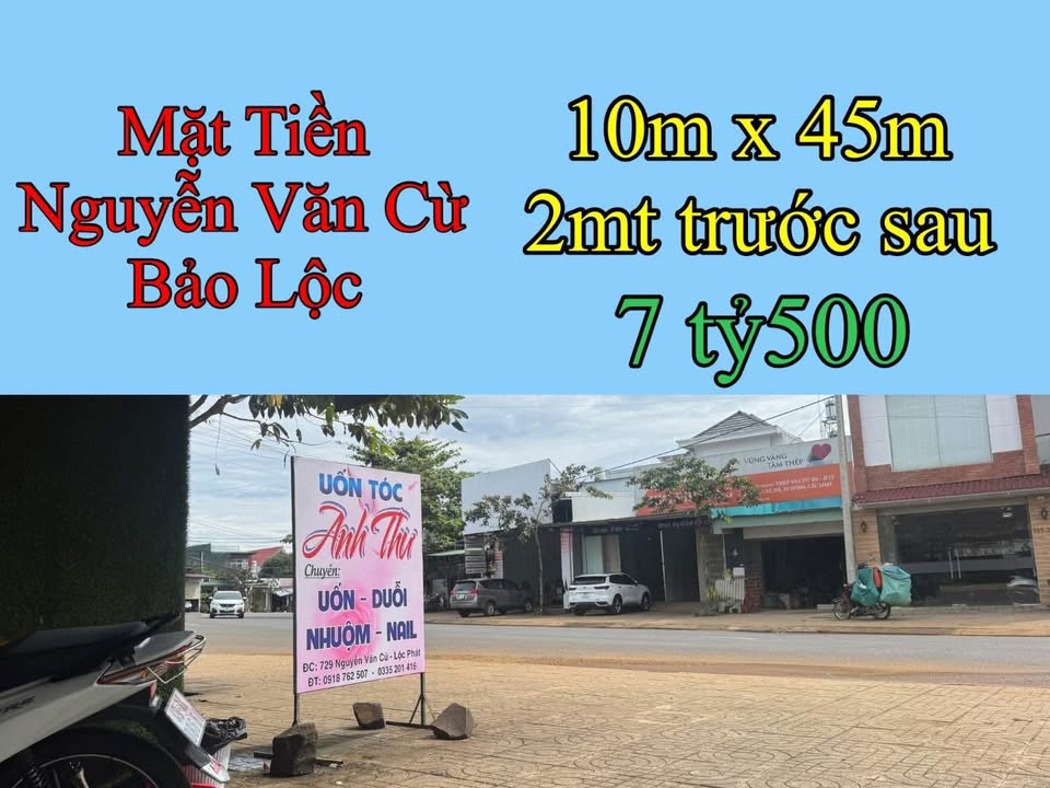 Nhà 2 mặt tiền Nguyễn Văn Cừ, Bảo Lộc 450m² giá 7.5 tỷ - Đầu tư sinh lời!