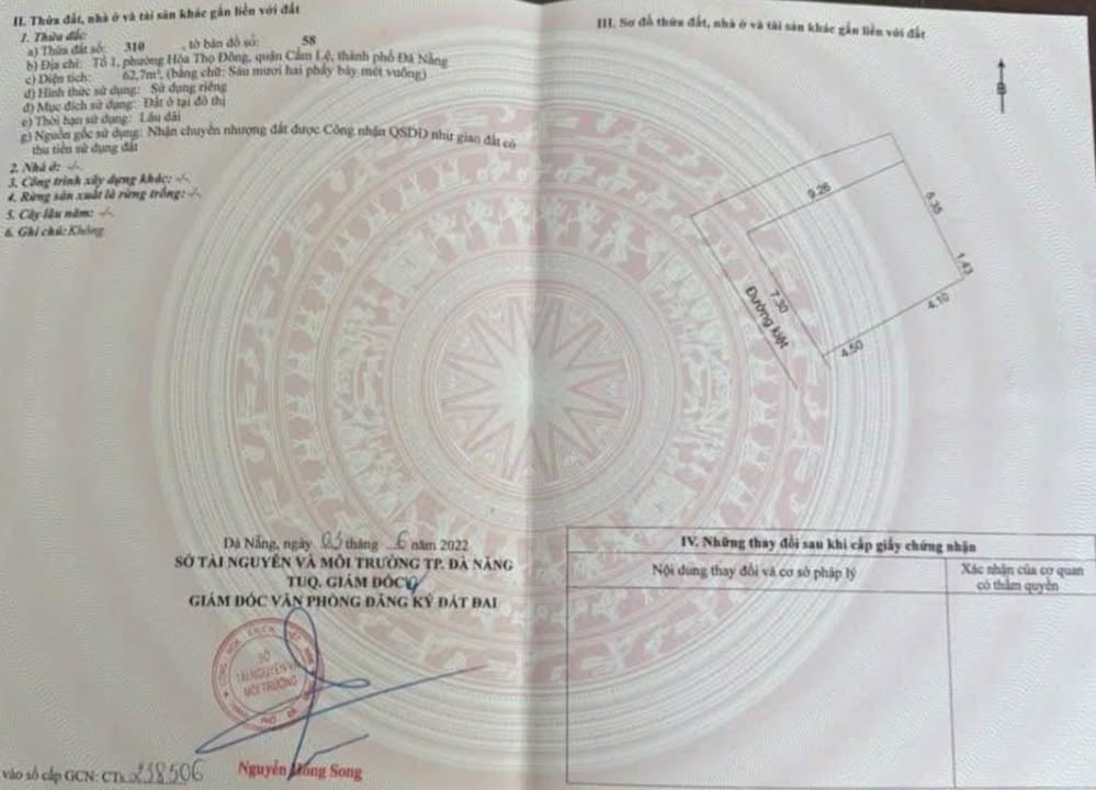 Đất 2 mặt kiệt Trần Ngọc Sương, Cẩm Lệ, 65m² - Giá chỉ 2 tỷ!