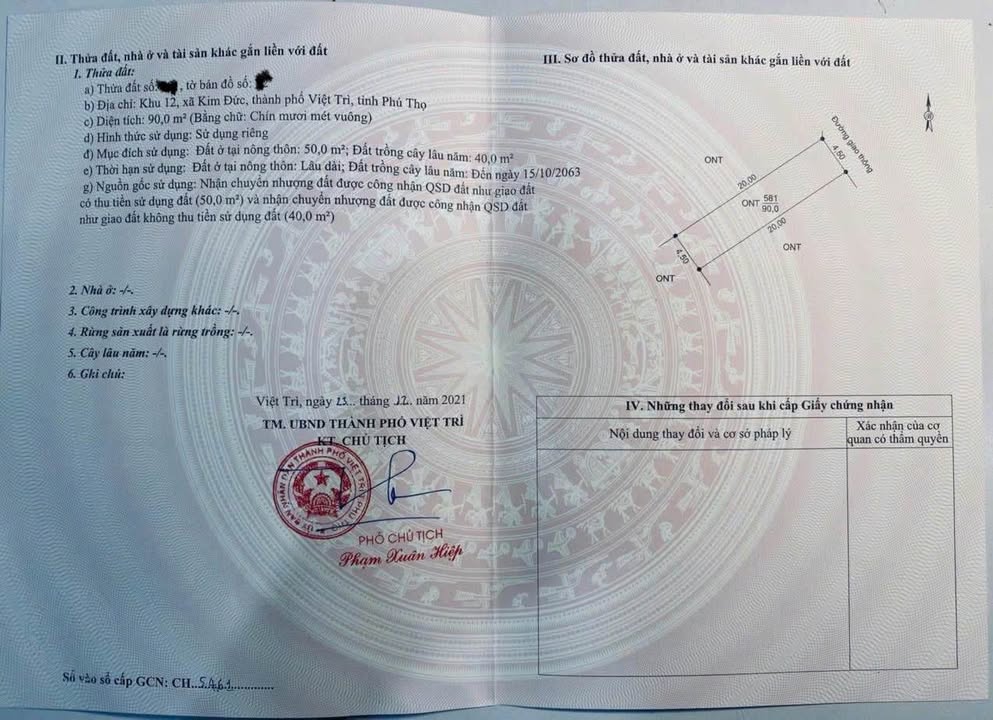 Đất nền Kim Đức, Việt Trì 90m² - Đường rộng, giá tốt không thể bỏ lỡ!