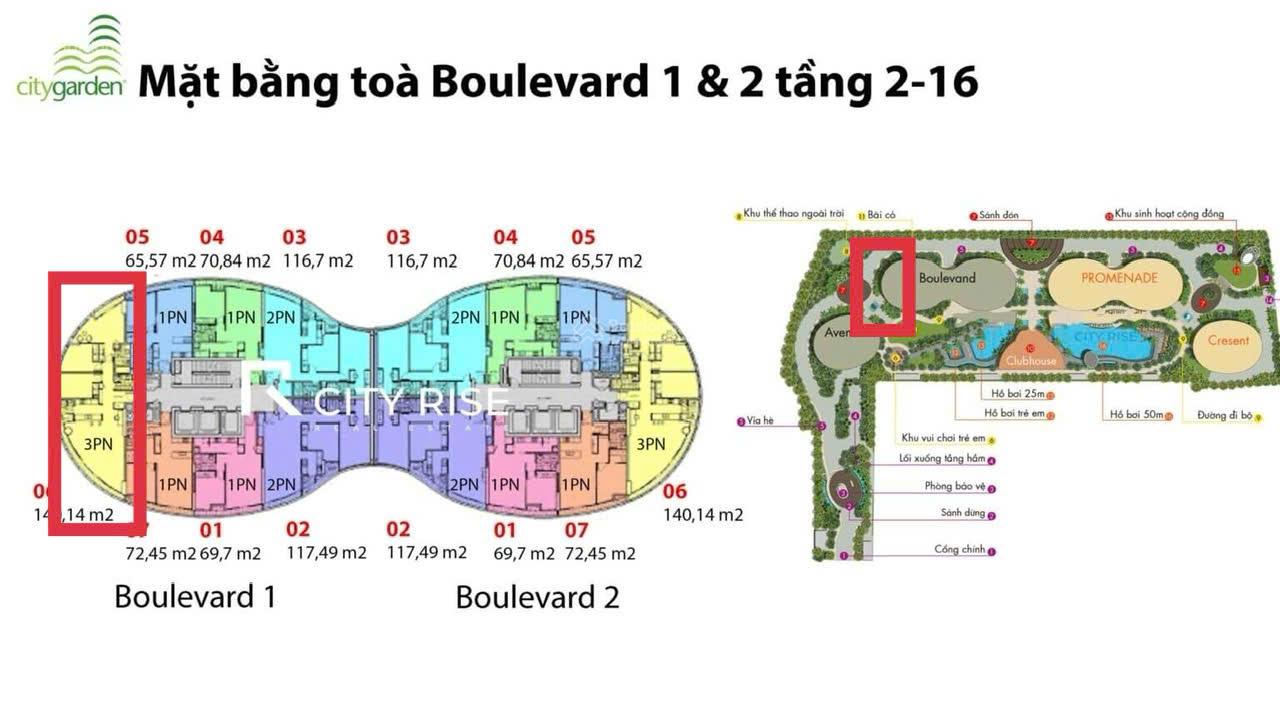 Căn hộ City Garden 3 phòng ngủ 141m² giá 13.5 tỷ - View nội khu tuyệt đẹp!