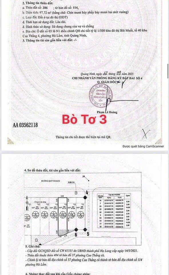 Đất nền dự án Khu đô thị Bãi Muối - 97m² - Kinh doanh sầm uất ngay mặt đường!