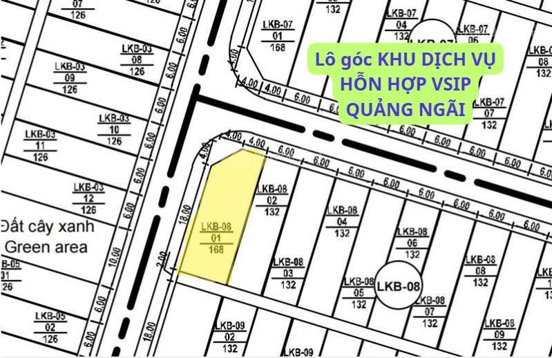 Bán lô góc hiếm tại Khu DVHH VSIP Quảng Ngãi 168m² chỉ 1,575 tỷ - Cơ hội đầu tư sinh lời!