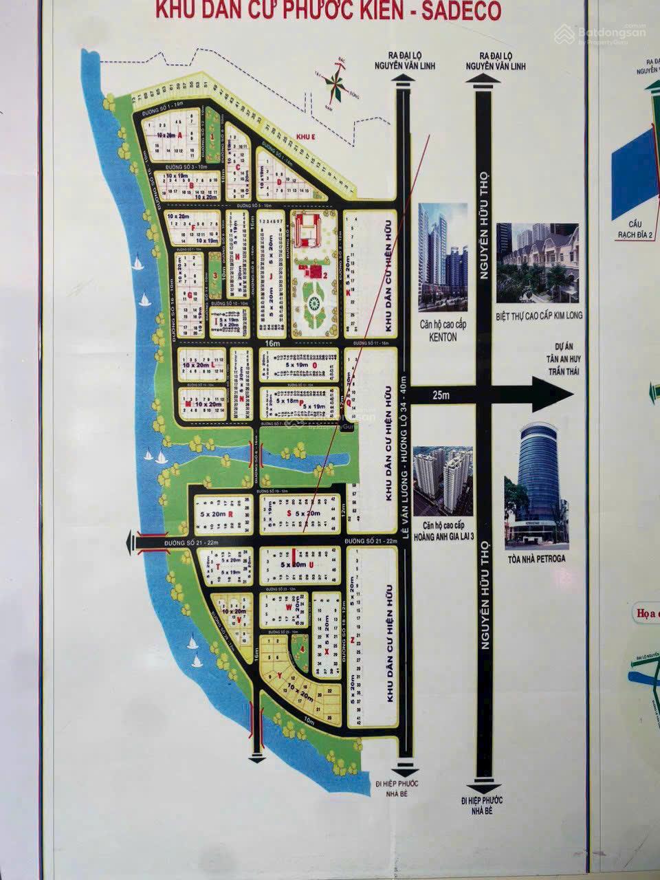 Bán lô đất nhà phố Sadeco Phước Kiển A, Nhà Bè 100m² giá 11.4 tỷ - Pháp lý sổ đỏ, xây dựng tự do!