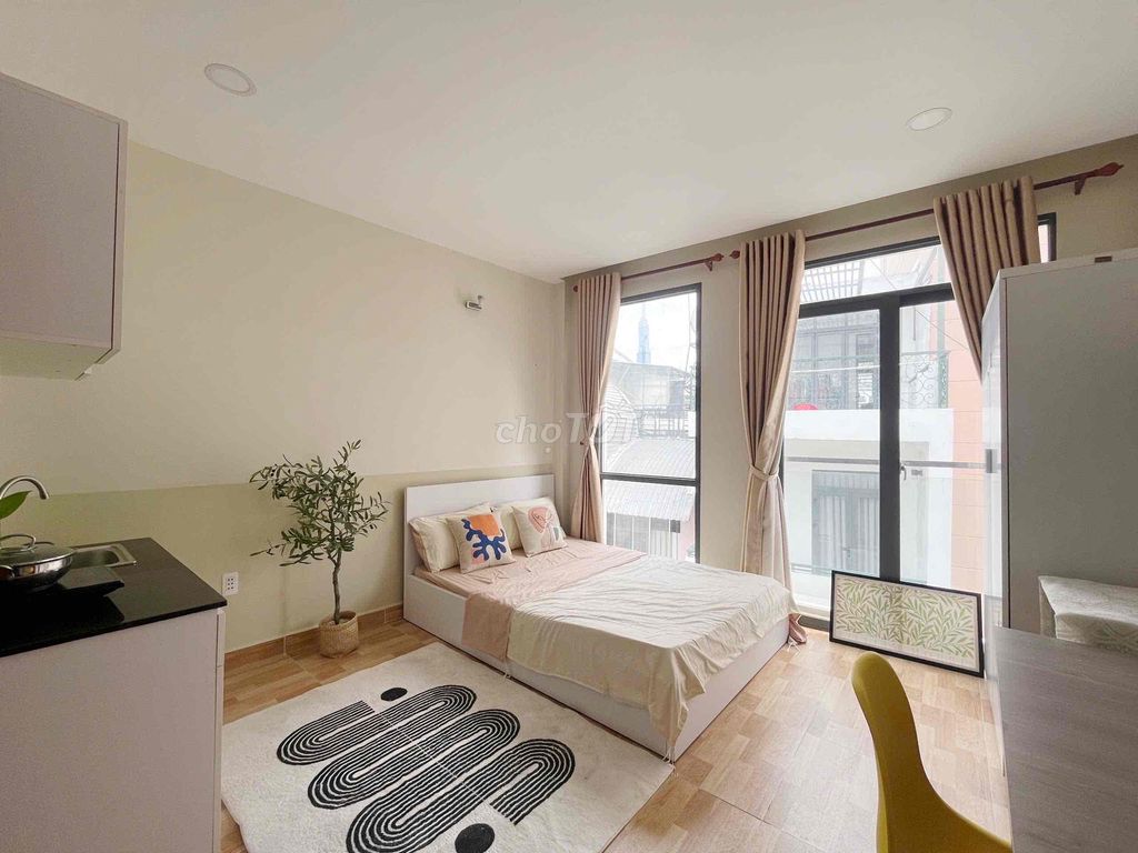 Căn hộ Studio full nội thất Phan Đăng Lưu Bình Thạnh 30m² giá 6.8 triệu - Đầy đủ tiện nghi ngay tại khu vực trung tâm!