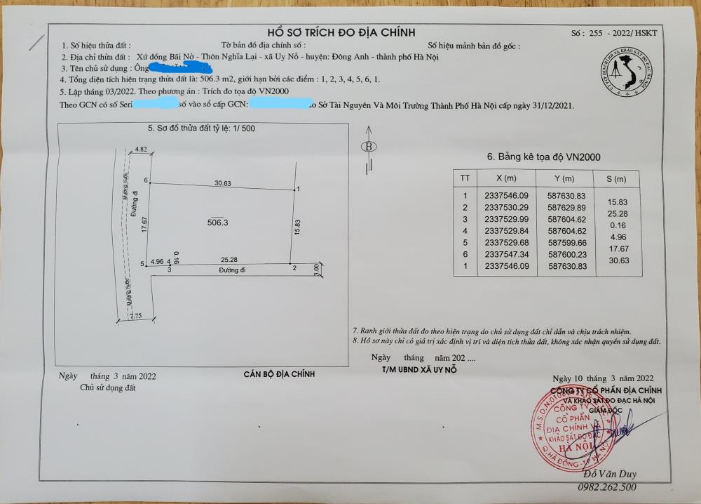Đất trồng cây lâu năm 506m² tại Đông Anh - Tiềm năng chuyển đổi thổ cư