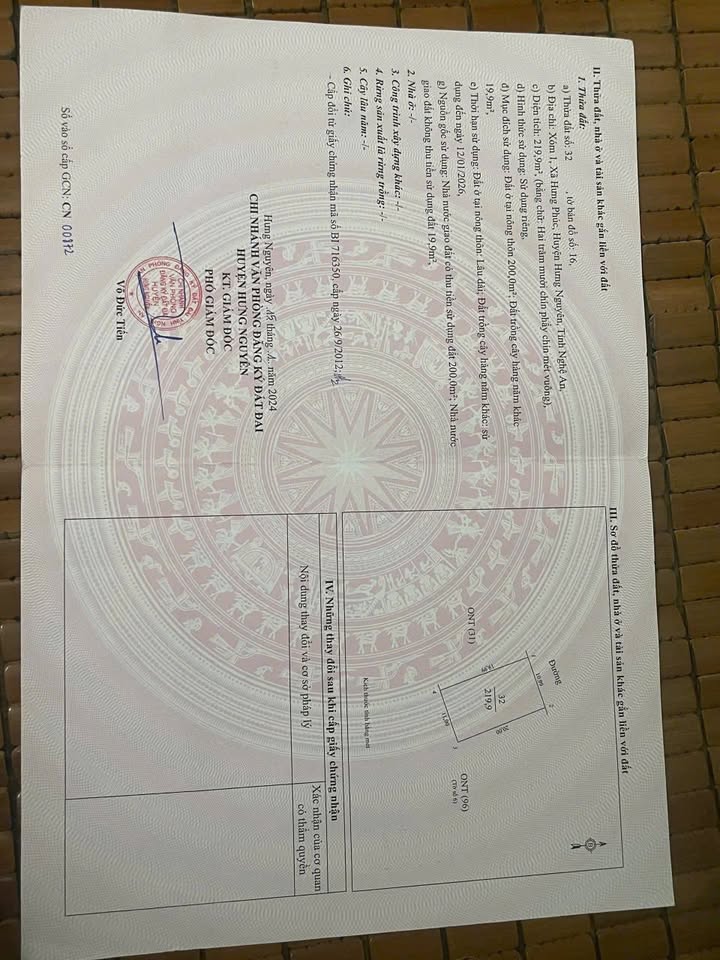 Đất nền Hưng Phúc, Hưng Nguyên 219,9m² - Cơ hội vàng cho nhà đầu tư!