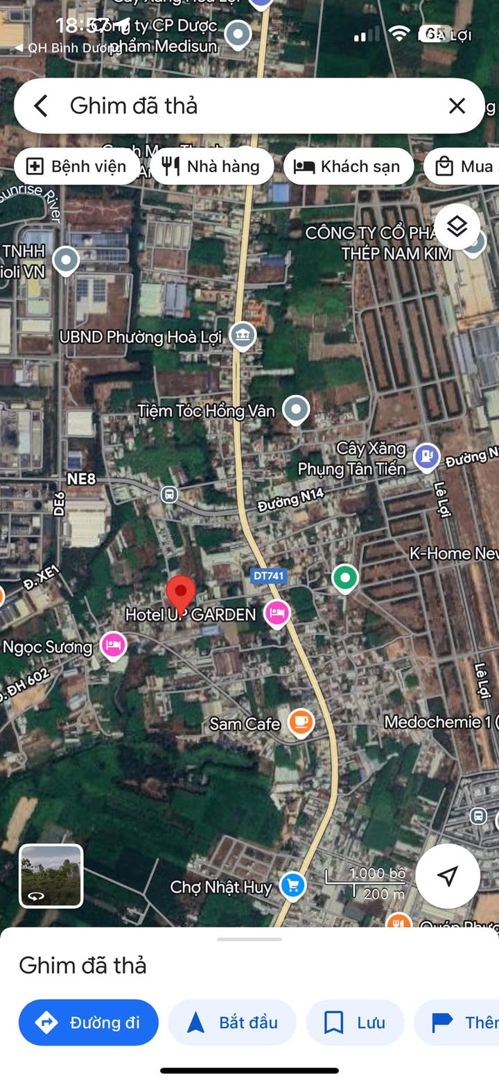 Đất nền Bến Cát 190m² giá 1.5 tỷ - Đường nhựa 5m, gần ngã tư Hòa Lợi