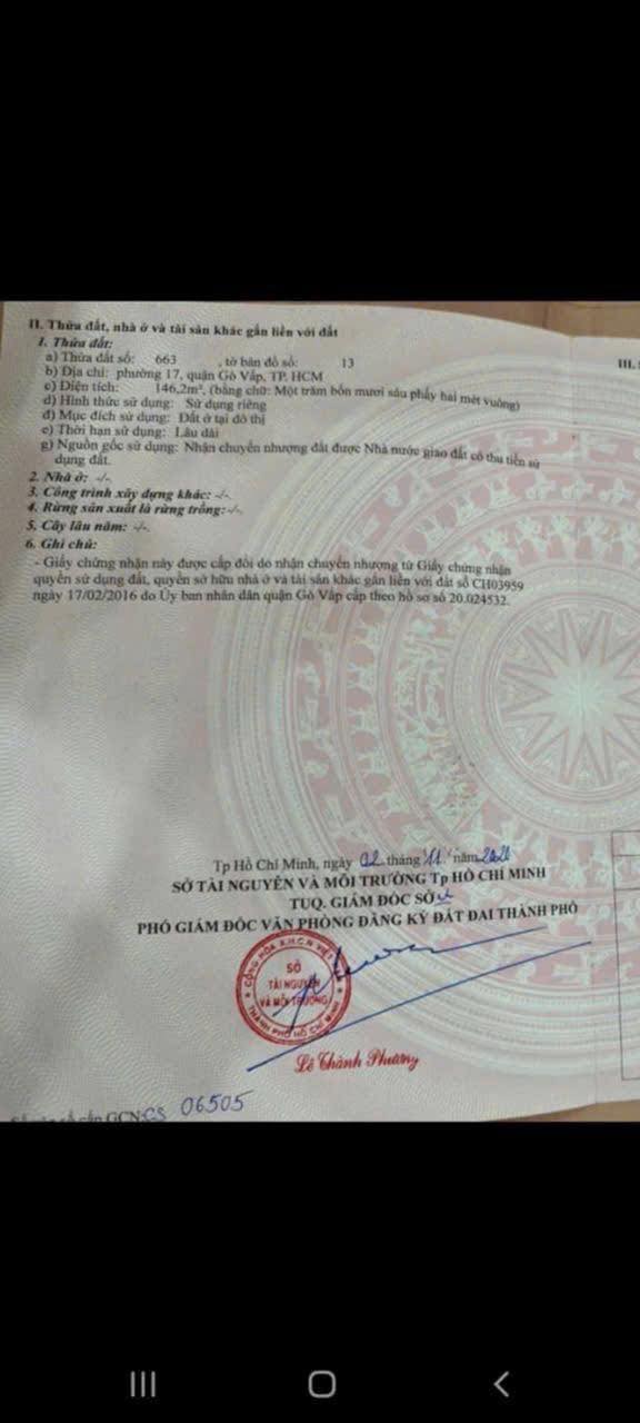 Đất nền Gò Vấp 150m² giá 14.3 tỷ - Khu phân lô đẹp, đường 6m