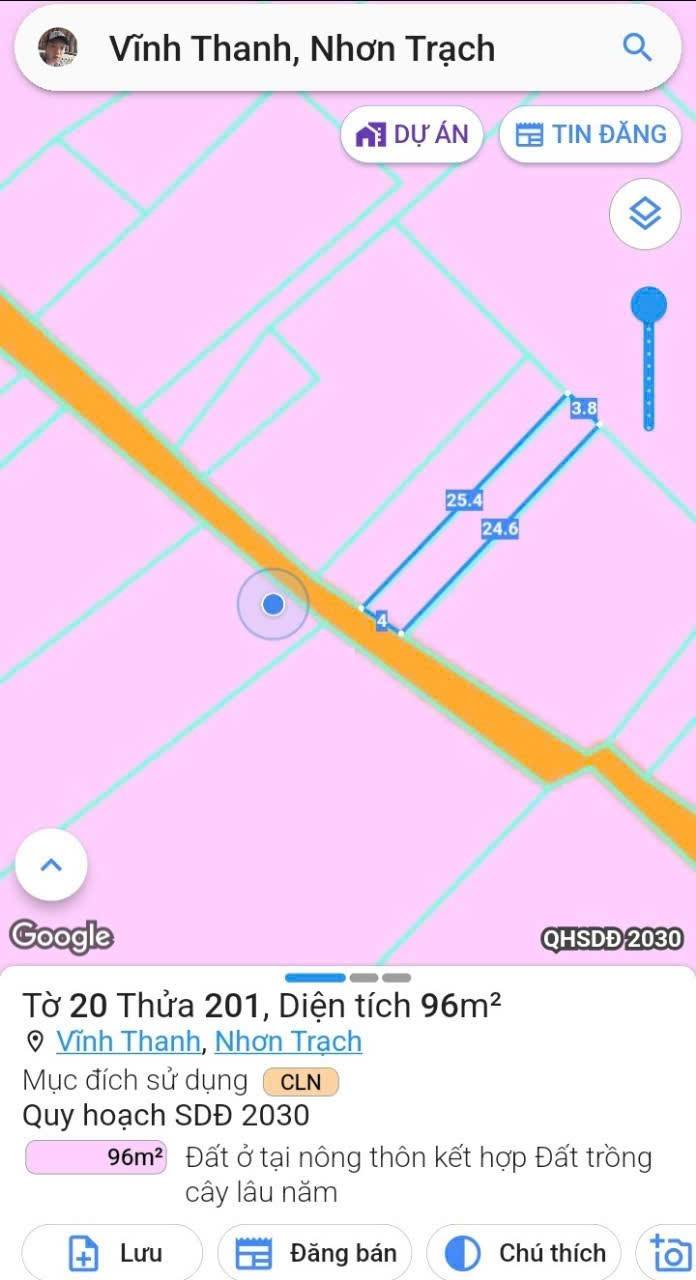 Đất nền Nhơn Trạch 96m² giá 1.1 tỷ - Chính chủ bán gấp!