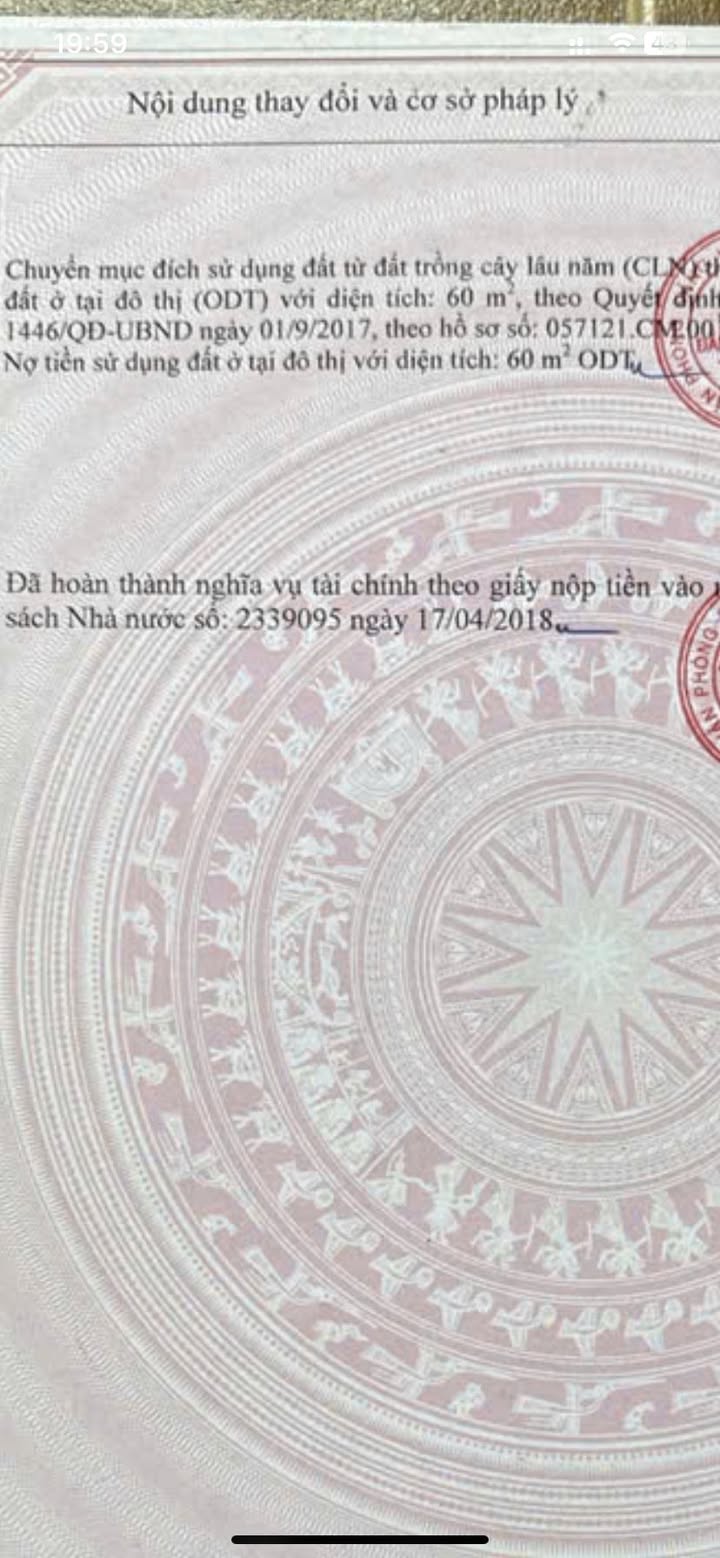 Đất nền Hòa Lợi Bến Cát 110m² giá 1 tỷ - Sổ hồng chính chủ