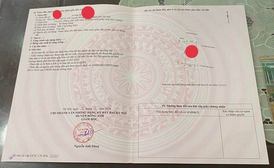 Đất vườn Đào Uy Nỗ Đông Anh 119m² - Chính chủ bán đấu giá ngay!