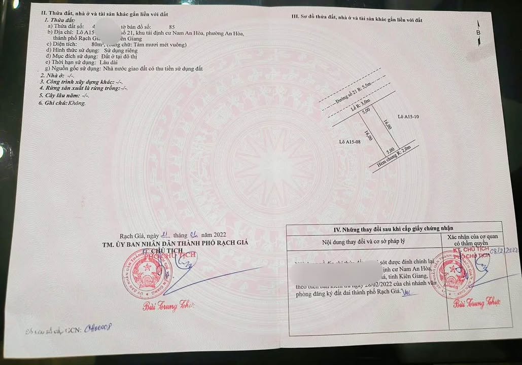 Đất nền KDC Nam An Hoà Rạch Giá 80m² giá 1.7 tỷ - Cơ hội đầu tư tuyệt vời!