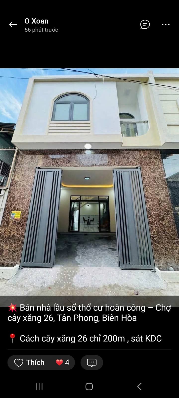 Nhà lầu Tân Phong, Biên Hòa 104m² giá 2.999 tỷ - Sổ đỏ chính chủ, hoàn công!