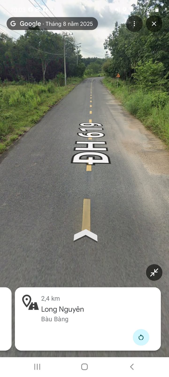 Đất nền 1200m² mặt tiền đường DH619, phường Long Nguyên - Giá chỉ 2.02 tỷ!