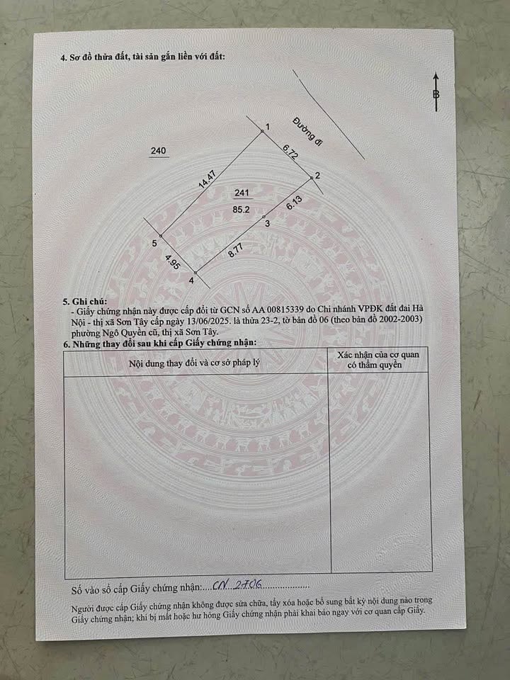Đất thổ cư ngõ Ngô Quyền, Sơn Tây 85m² - Ô tô đỗ cửa, tiện ích đầy đủ!