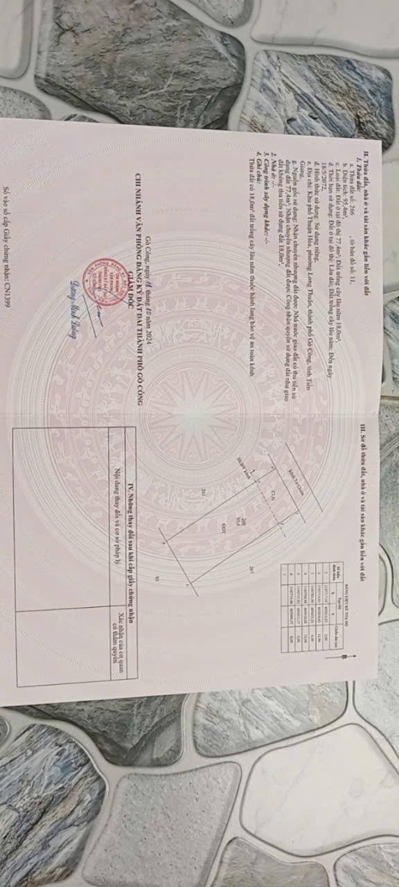 Đất nền khu phố Thuận Hòa, phường Long Thuận, Gò Công 96m² - Chính chủ cần bán gấp!