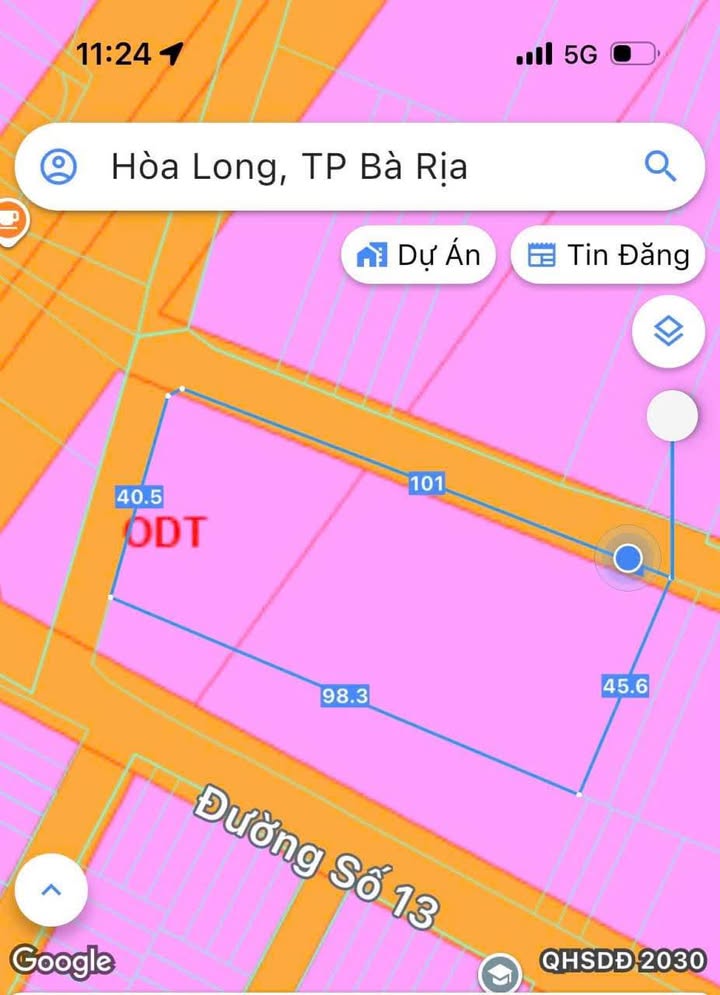 Bán đất góc 2 mặt tiền Hòa Long, TP. Bà Rịa - Vũng Tàu 4601m² giá 31,5 tỷ - Đầu tư sinh lời cao!