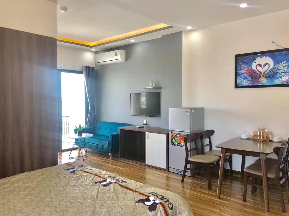 Căn hộ 1PN Hòa Cường Nam 50m² giá thỏa thuận - Đầy đủ nội thất, an ninh tốt!