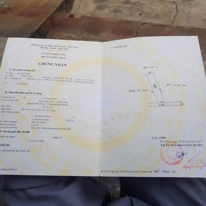Lô đất nền đẹp tại Minh Tân - Kiến Thụy 1100m² giá 2.75 tỷ - Sổ đỏ chính chủ!