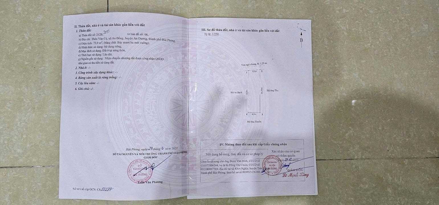 Đất nền khu phố Văn Cú, An Hải, 73m² giá 1.75 tỷ - Đường ô tô vào tận nơi!