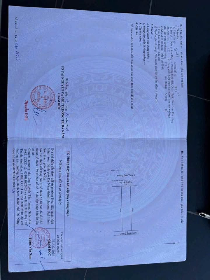 Bán gấp FrontHouse đường Sơn Thủy 3, Đà Nẵng 125m² - Gần biển chỉ 250m!