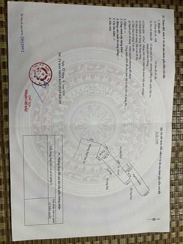 Đất mặt đường Ngô Gia Tự, Hải An 147m² giá 12 tỷ - Chính chủ, mặt tiền rộng 6,74m!