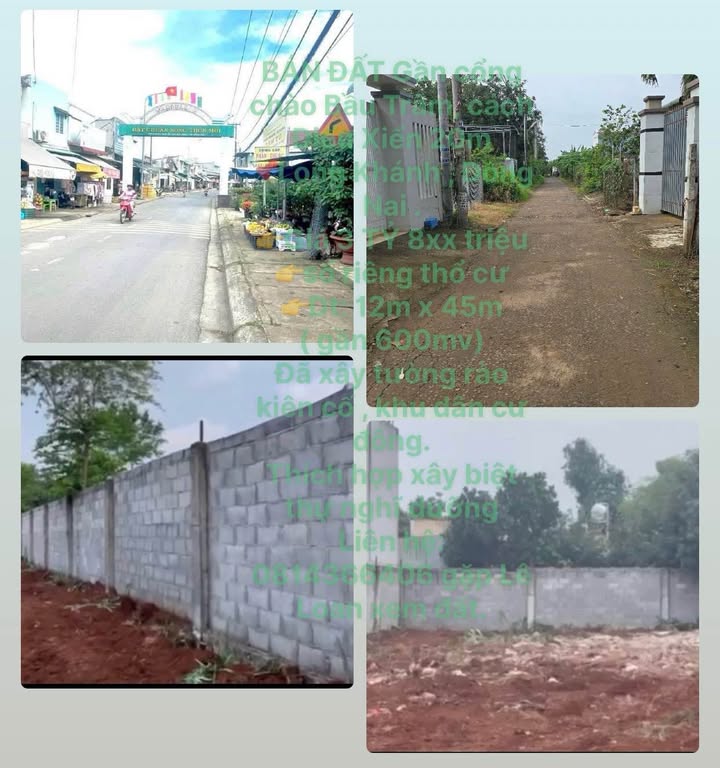 Đất chính chủ Bàu Trâm, Long Khánh 540m² giá 3.8 tỷ - Phù hợp xây biệt thự nghỉ dưỡng!