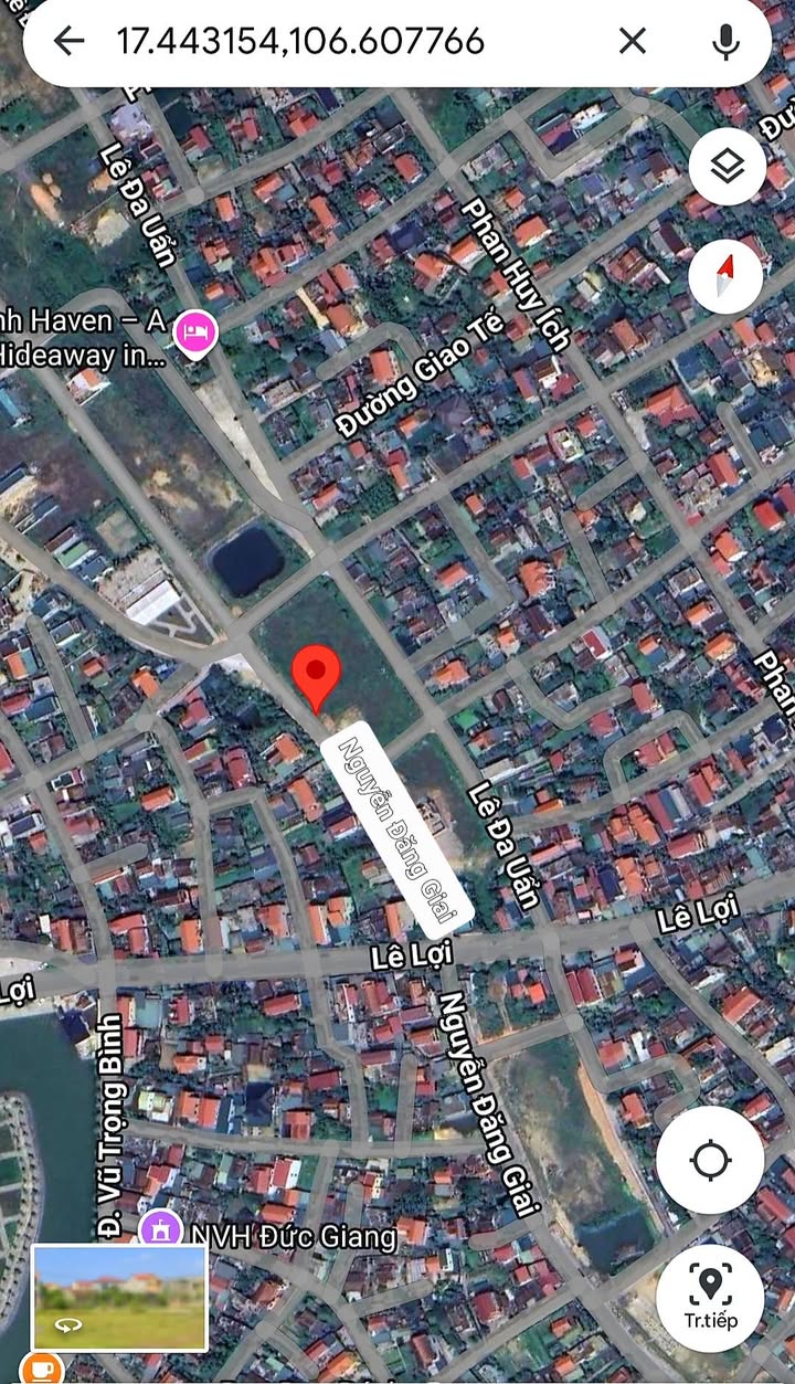 Đất nền mặt tiền Nguyễn Đăng Giai, Đồng Hới 213.5m² - Sổ hồng chính chủ, giá tốt!