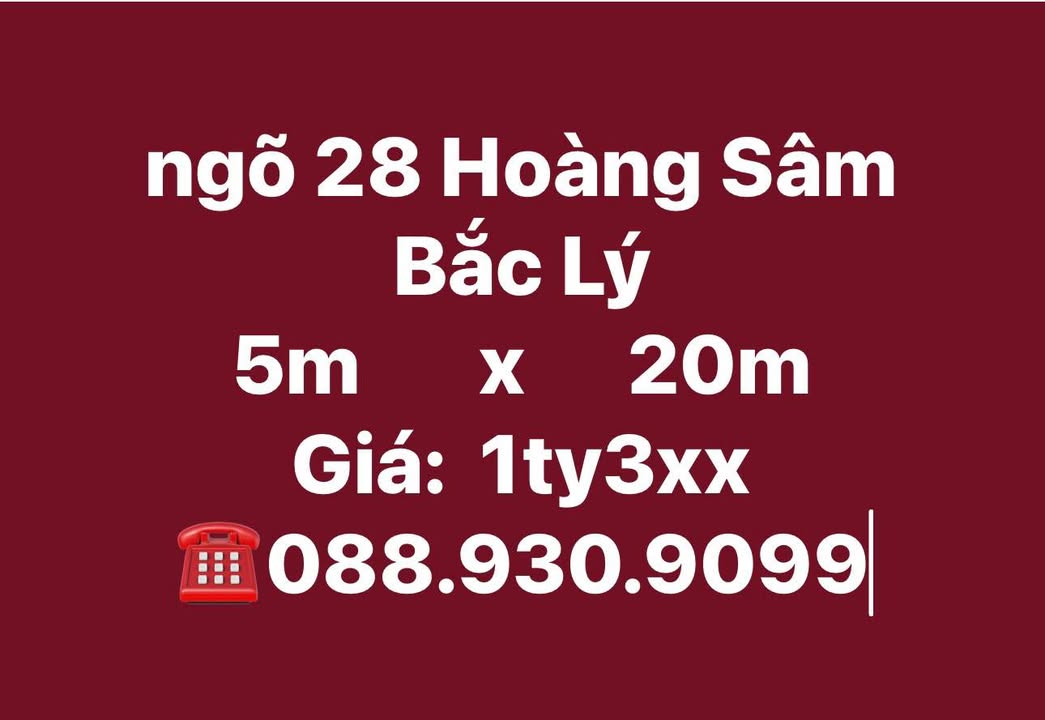 Đất ở Đồng Hới Quảng Bình 100m² giá 1.3 tỷ - Cơ hội đầu tư tuyệt vời!