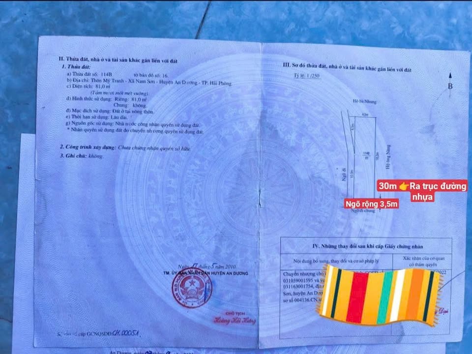 Đất nền góc 81m² tại TDP Mỹ Tranh Nam Sơn - Đường rộng, ô tô đỗ cửa!
