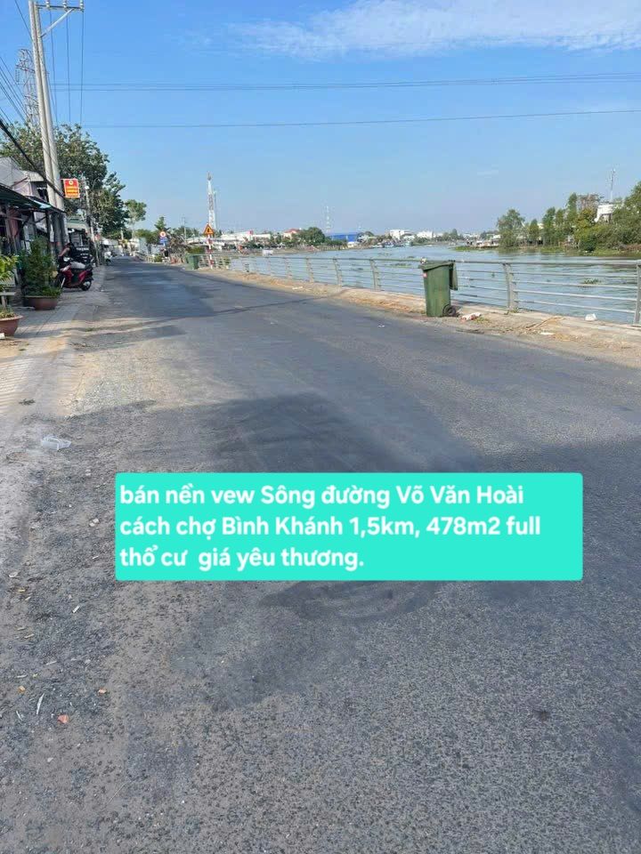 Đất nền mặt tiền Võ Văn Hoài 478m² giá 9 tỷ - Xây dựng biệt thự mini view sông