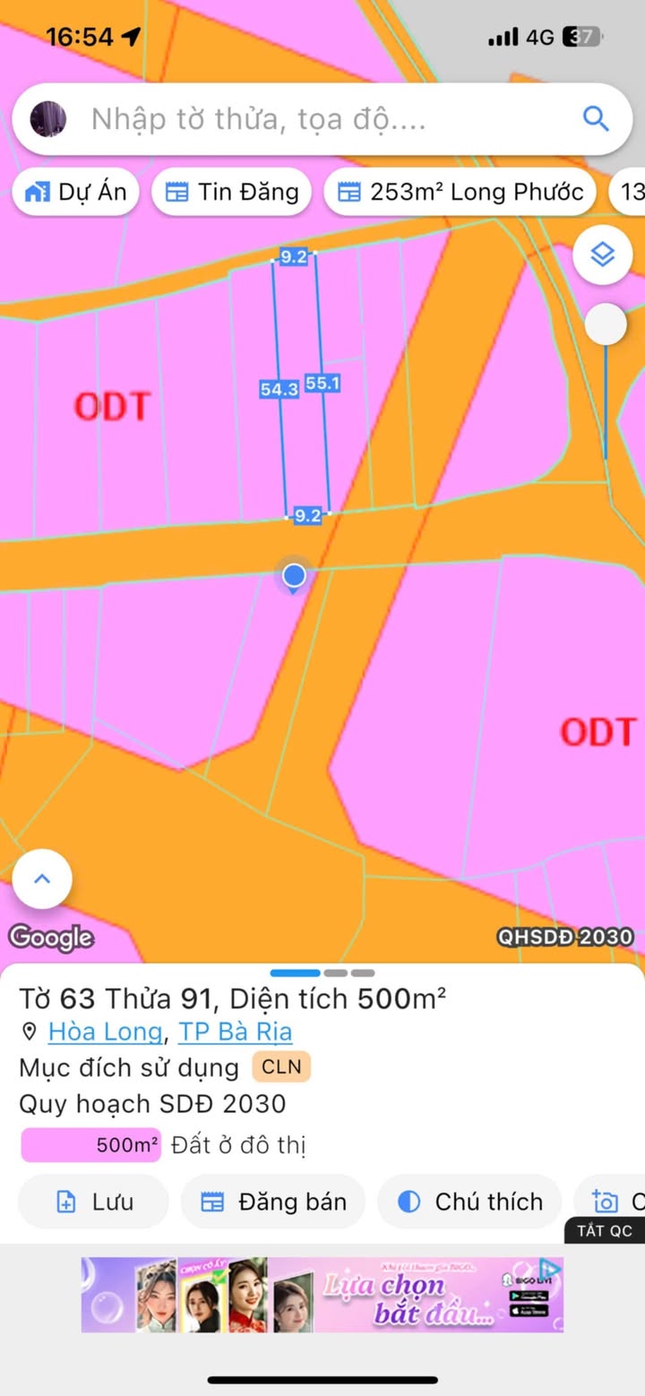 Đất nền 500m² tại Hương Lộ 2, Bà Rịa - Vũng Tàu chỉ 2.25 tỷ - Cơ hội vàng đầu tư!