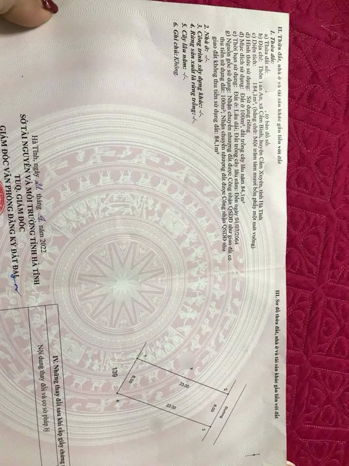 Đất nền Cẩm Bình, Cẩm Xuyên 160m² giá 1.6 tỷ - Sổ hồng chính chủ