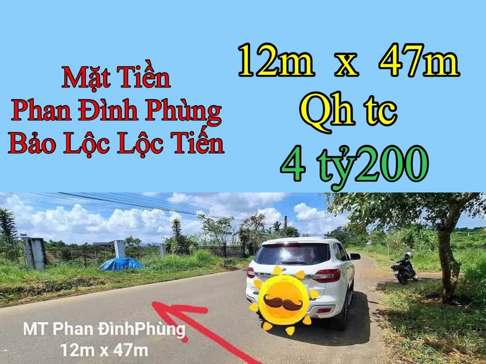 Đất thổ cư mặt tiền Phan Đình Phùng Lộc Tiến 564m² giá 4.2 tỷ - Cơ hội đầu tư không thể bỏ qua!