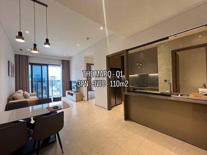 Căn hộ The Marq Quận 1 110m² giá 55 triệu - Full nội thất sang trọng