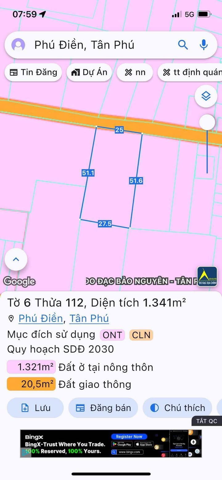 Đất nền Phú Điền 1.341m² giá 1.6 tỷ - Cơ hội đầu tư sinh lời!