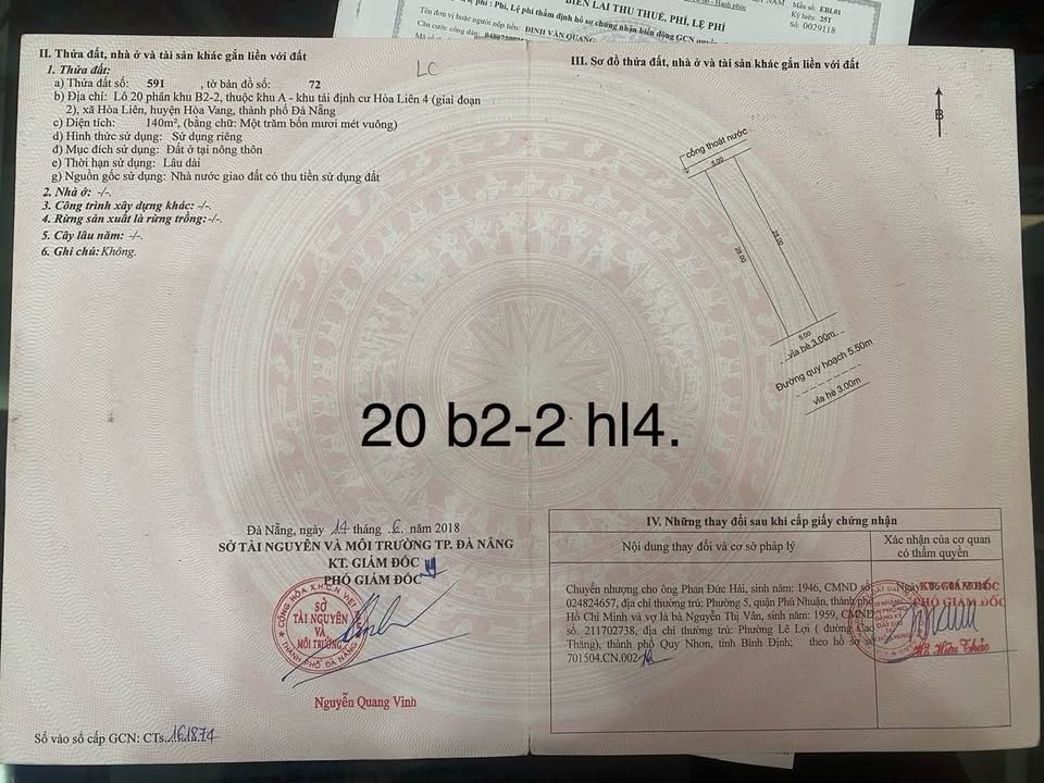 Đất nền TĐC Hòa Liên 4 Liên Chiểu Đà Nẵng 140m² - Đầu tư sinh lời hấp dẫn!