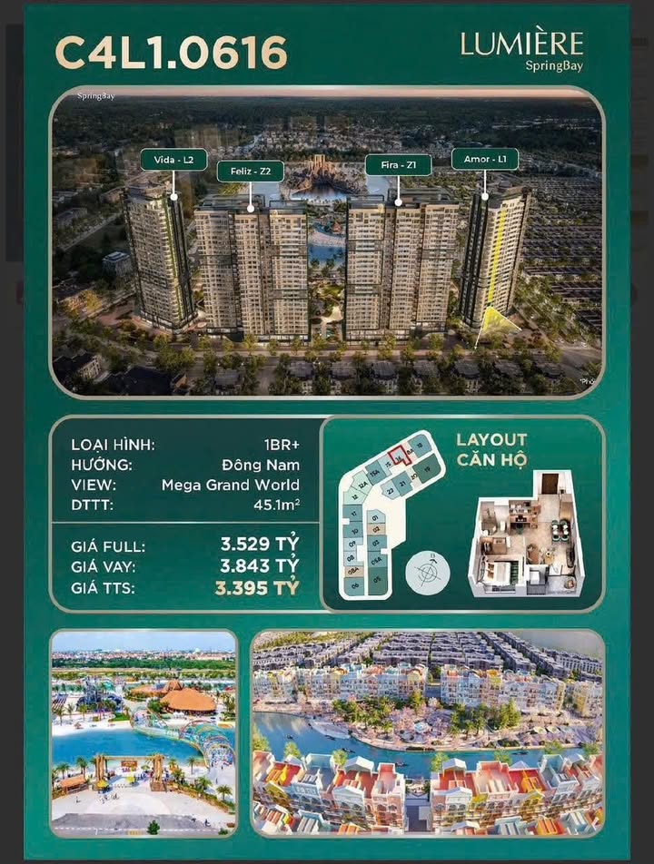 Căn hộ 1PN Vinhomes Smart City Tây Mỗ 46m² giá chỉ 100 triệu - View đẹp hướng Bắc!