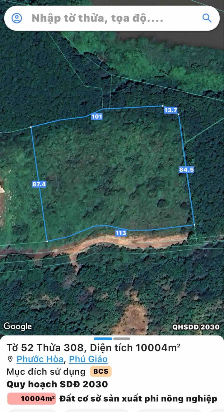 Bán gấp đất sản xuất Phước Hòa, Phú Giáo, 10.000m² - Pháp lý rõ ràng, giá chỉ 23 tỷ