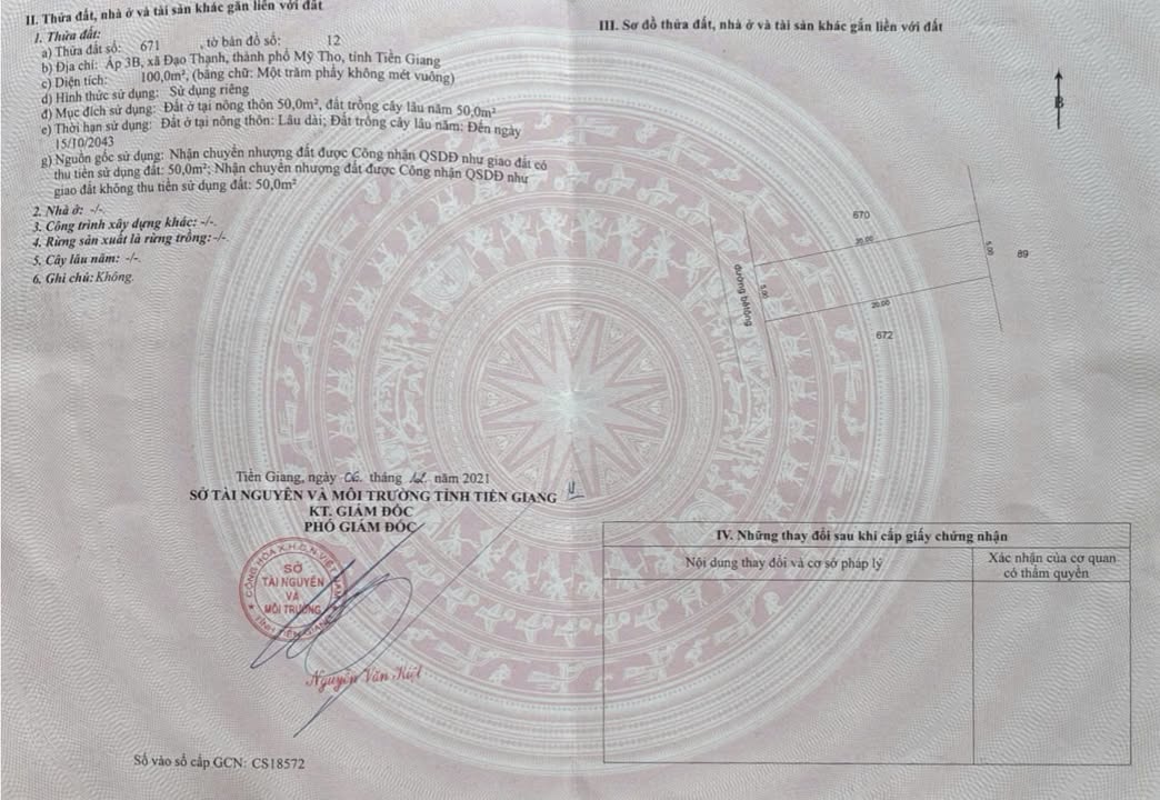 Đất nền thổ cư 100m² tại Đạo Thạnh - Giá chỉ 550 triệu, vị trí thuận lợi!