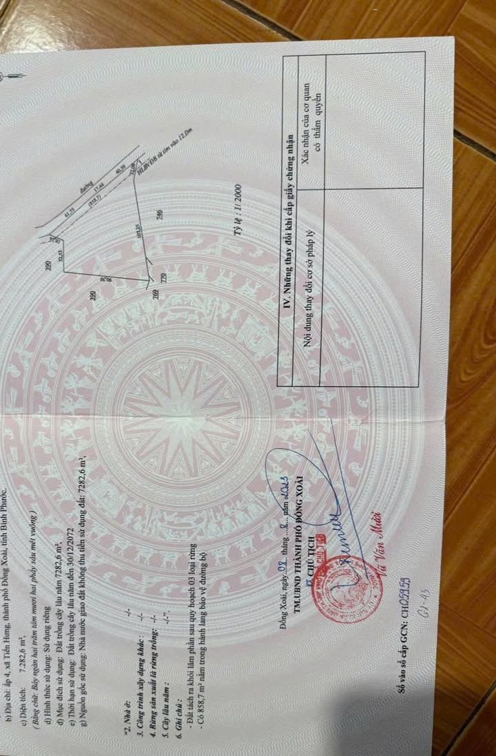 Đất rẫy 7200m² giá 3 tỷ - Bán gấp tại Tiến Hưng, Đồng Xoài