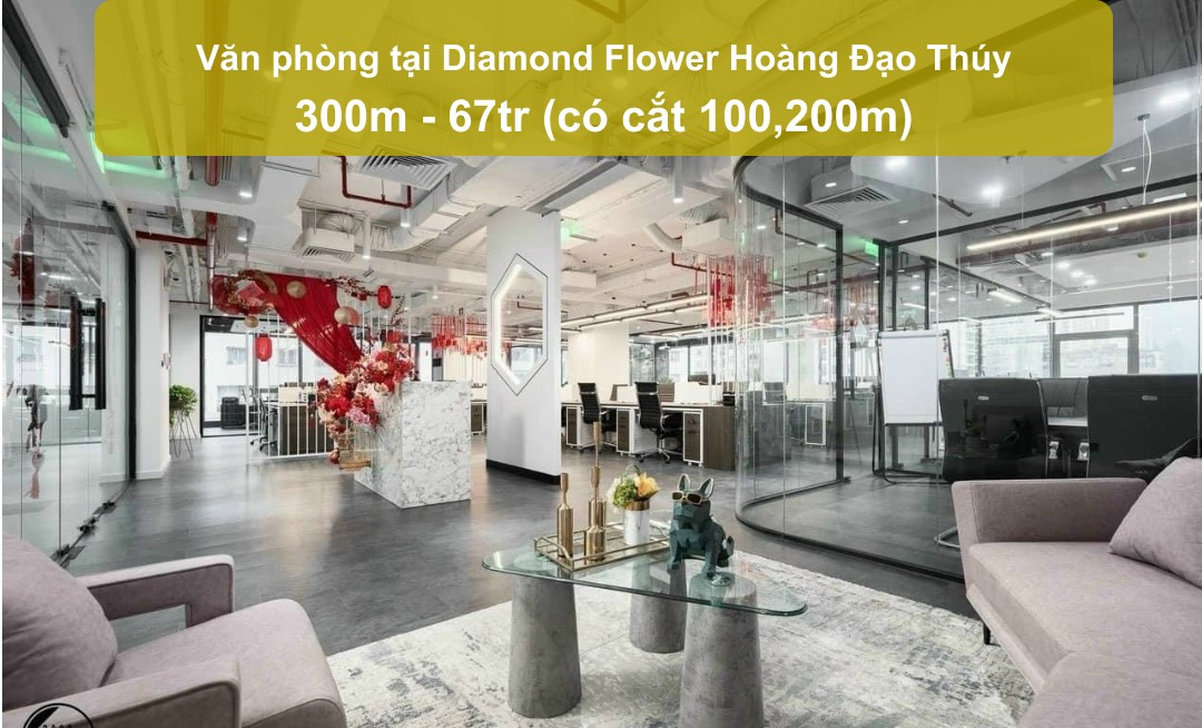 Văn phòng cho thuê tại Diamond Flower Cầu Giấy 300m² giá 67 triệu - Không gian làm việc lý tưởng!