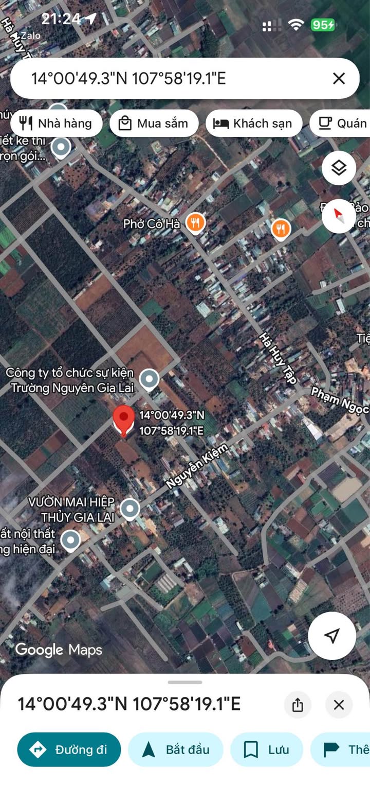 Đất thổ cư Hẻm 46 Nguyễn Kiệm, Pleiku 270m² - Diện tích lý tưởng, hướng Tây Nam!