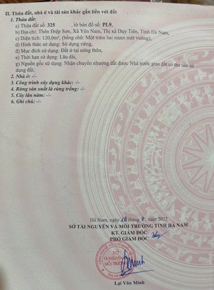 Đất 2 mặt tiền tại xã Yên Nam, Duy Tiên, Hà Nam 120m² - Giao thông thuận lợi!