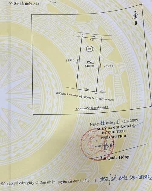 Đất nền mặt đường Lý Thường Kiệt, Thành Vinh, 140m² - Cơ hội đầu tư sinh lời!